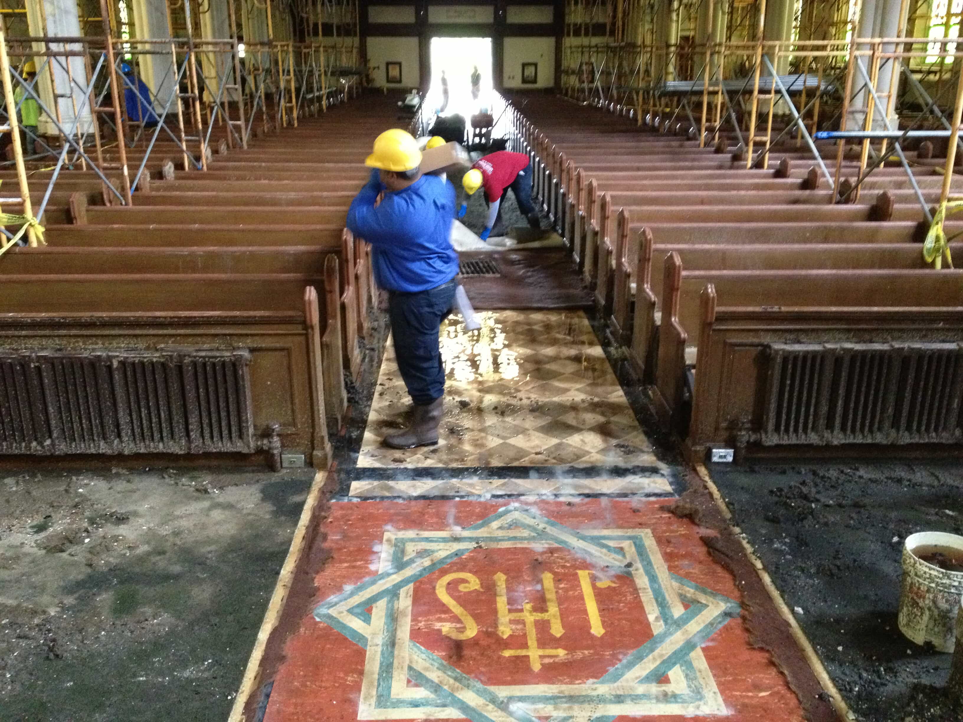 Construction in a church